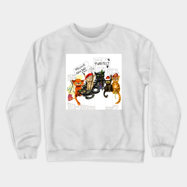 Christmas Cats Crewneck Sweatshirt by cheriedirksen